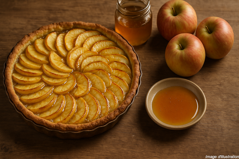 Tarte aux pommes et au miel